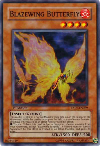 Blazewing Butterfly [TAEV-EN089] Super Rare 