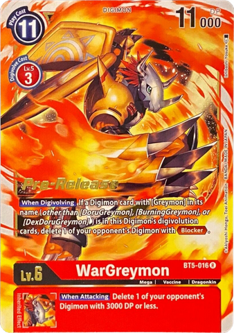WarGreymon [BT5-016] [Battle of Omni Pre-Release Promos] 