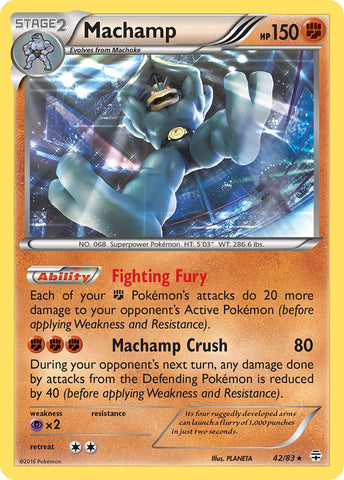 Machamp (42/83) (Theme Deck Exclusive) [XY: Furious Fists] 