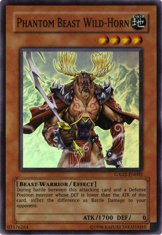Phantom Beast Wild-Horn [GX02-EN002] Super Rare 
