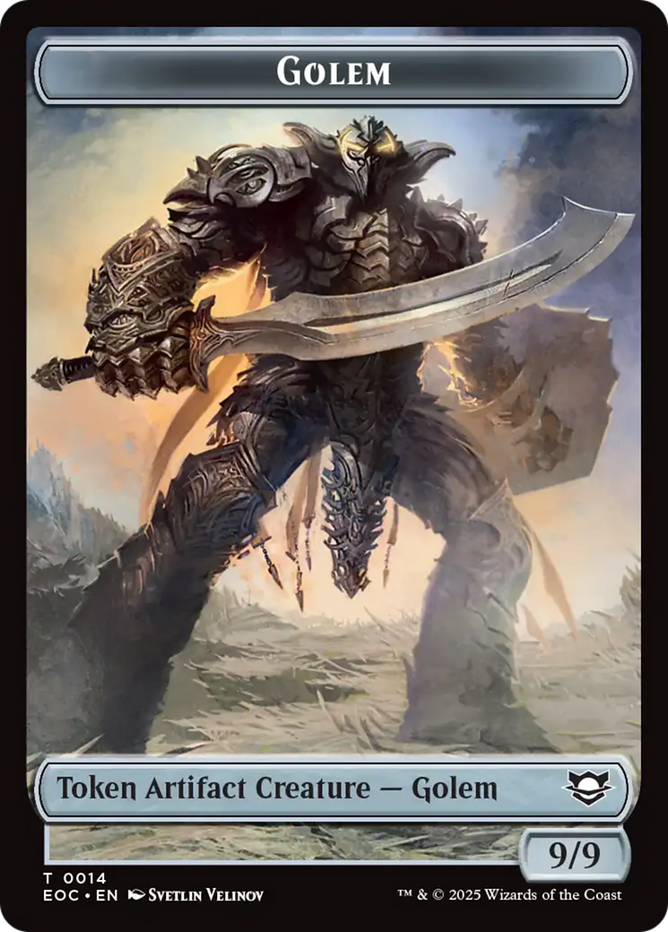Golem (0012) // Golem (0014) Double-Sided Token [Edge of Eternities Tokens] 