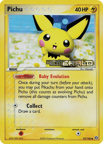 Pichu (59/106) (Stamped) [EX: Emerald] 