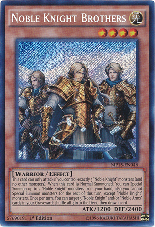 Noble Knight Brothers [MP15-EN046] Secret Rare 
