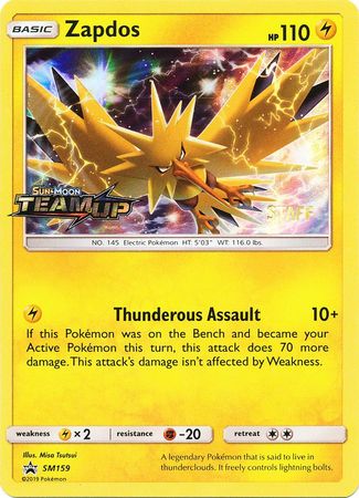 Zapdos (SM159) (Staff) [Sun &amp; Moon: Black Star Promos] 