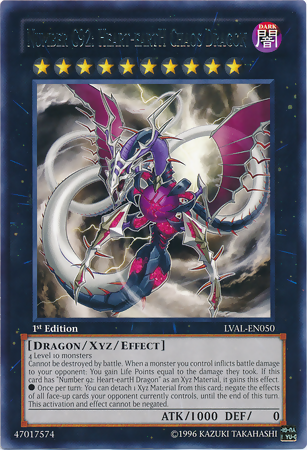 Number C92: Heart-eartH Chaos Dragon [LVAL-EN050] Rare 