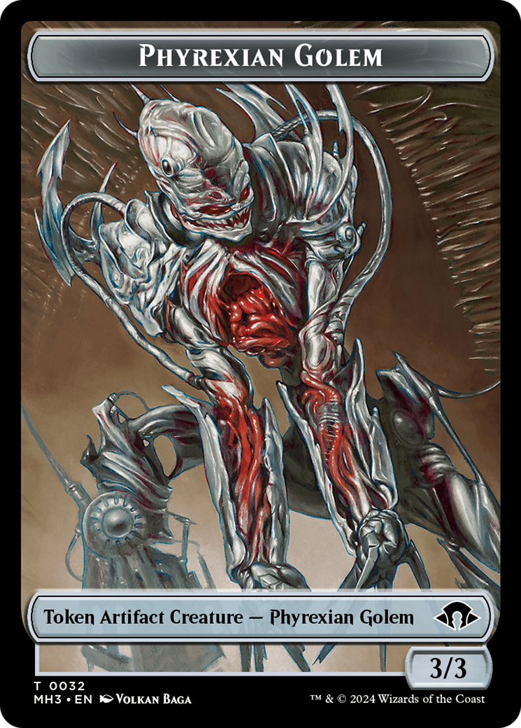 Eldrazi Spawn // Phyrexian Golem Double-Sided Token [Modern Horizons 3 Tokens] 