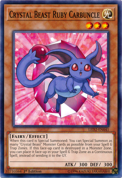 Crystal Beast Ruby Carbuncle [LED2-EN041] Common 