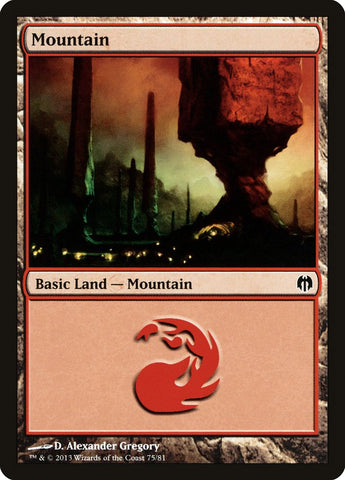 Mountain (75) [Duel Decks: Heroes vs. Monsters] 