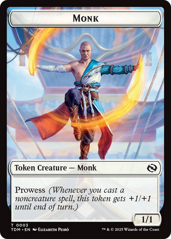 Copy // Monk Double-Sided Token [Tarkir: Dragonstorm Tokens] 