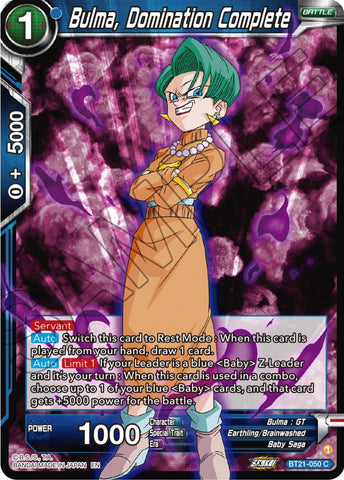 Bulma, Domination Complete (BT21-050) [Wild Resurgence] 