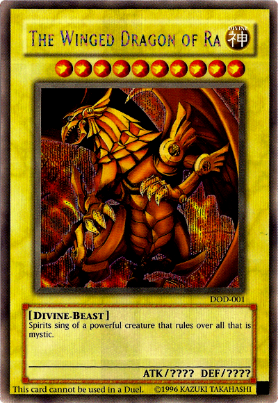 The Winged Dragon of Ra [DOD-001] Prismatic Secret Rare 