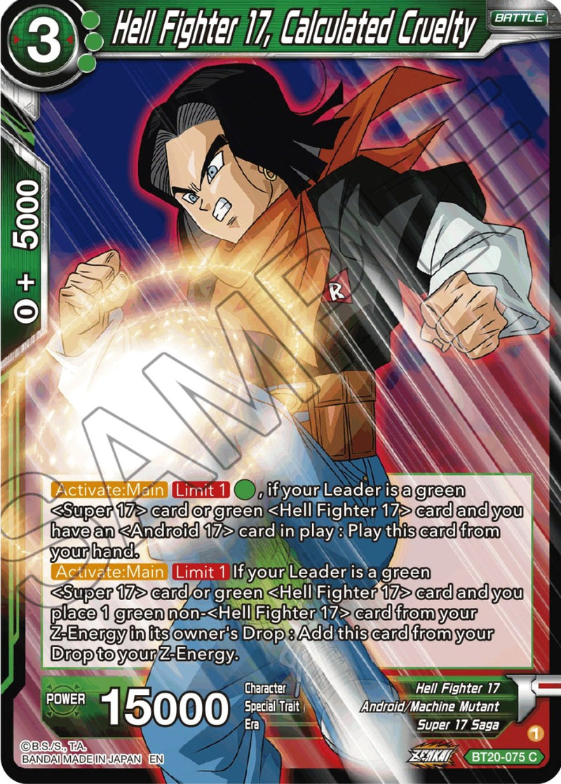 Hell Fighter 17, Calculated Cruelty (BT20-075) [Power Absorbed] 