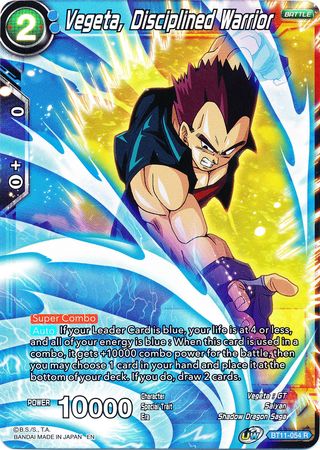 Vegeta, Disciplined Warrior (BT11-054) [Vermilion Bloodline 2nd Edition] 