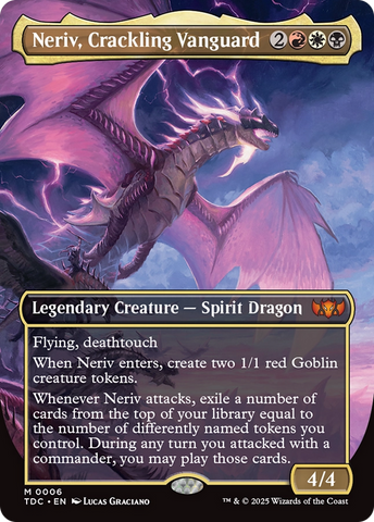 Neriv, Crackling Vanguard (Borderless) [Tarkir: Dragonstorm Commander] 