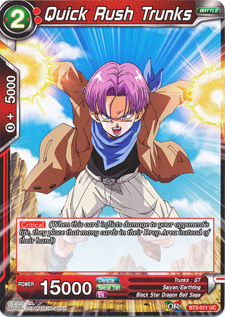 Quick Rush Trunks (BT3-011) [Cross Worlds] 