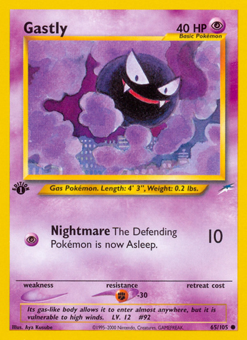 Gastly (65/105) [Neo Destiny 1st Edition] 