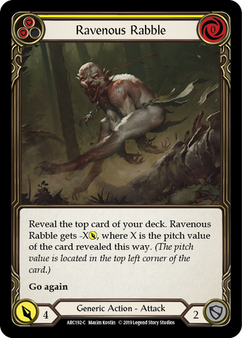 Ravenous Rabble (Yellow) [ARC192-C] (Arcane Rising) 1st Edition Normal 