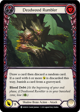 Deadwood Rumbler (Red) [MON138] (Monarch) 1st Edition Normal 