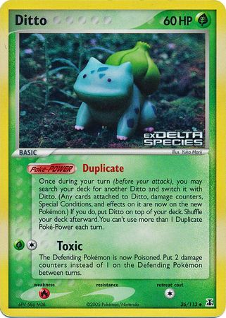 Ditto (36/113) (Stamped) [EX: Delta Species] 