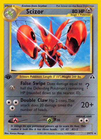Scizor (29/75) [Neo Discovery 1st Edition] 