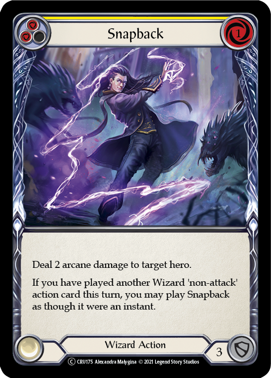 Snapback (Yellow) [U-CRU175] (Crucible of War Unlimited) Unlimited Rainbow Foil 