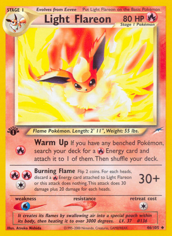 Light Flareon (46/105) [Neo Destiny 1st Edition] 