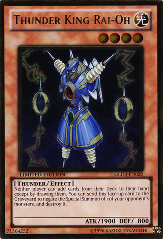 Thunder King Rai-Oh [GLD3-EN020] Gold Rare 
