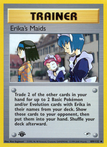 Erika's Maids (109/132) [Gym Heroes 1st Edition] 