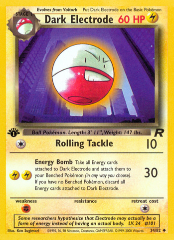 Dark Electrode (34/82) [Team Rocket 1st Edition] 