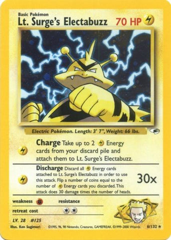 Lt. Surge's Electabuzz (6/132) [Gym Heroes Unlimited] 