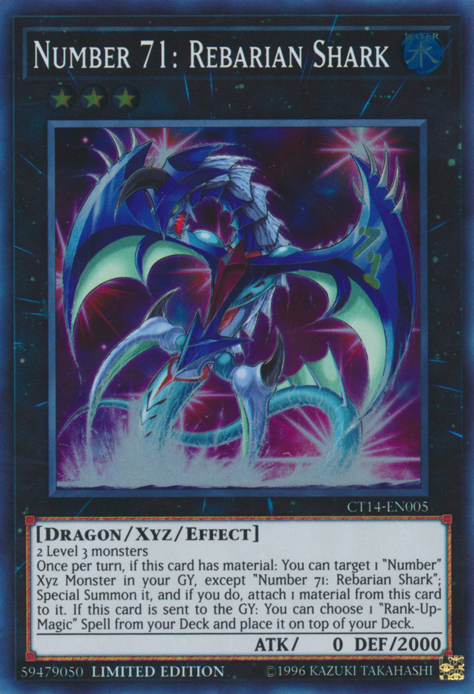 Number 71: Rebarian Shark [CT14-EN005] Super Rare 