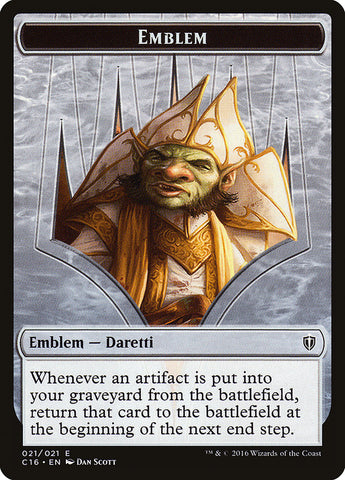 Daretti, Scrap Savant Emblem // Thopter Double-Sided Token [Order 2016 Tokens] 
