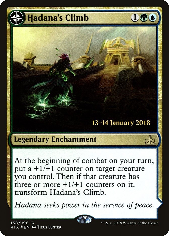 Hadana's Climb // Winged Temple of Orazca [Rivals of Ixalan Prerelease Promos] 