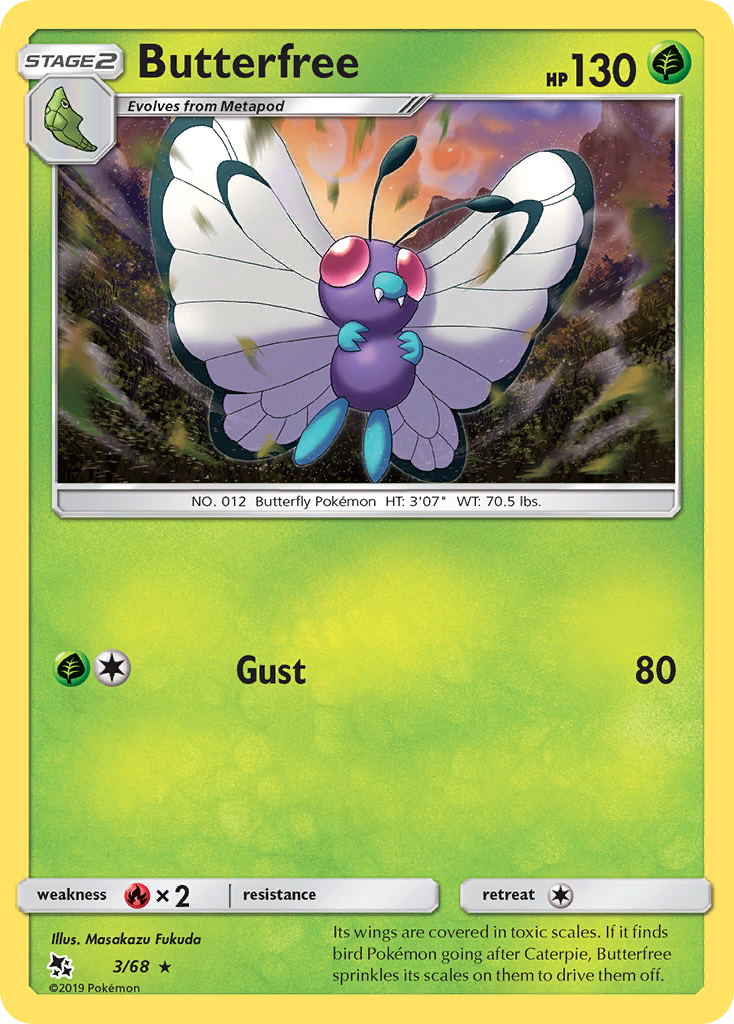 Butterfree (3/68) [Sun &amp; Moon: Hidden Fates] 