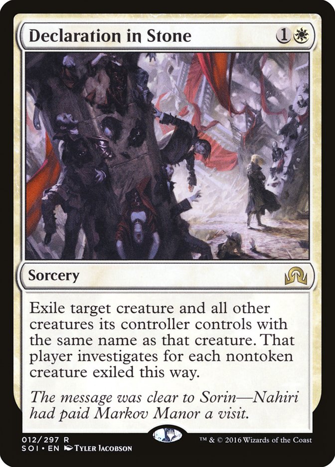 Declaration in Stone [Shadows over Innistrad] 