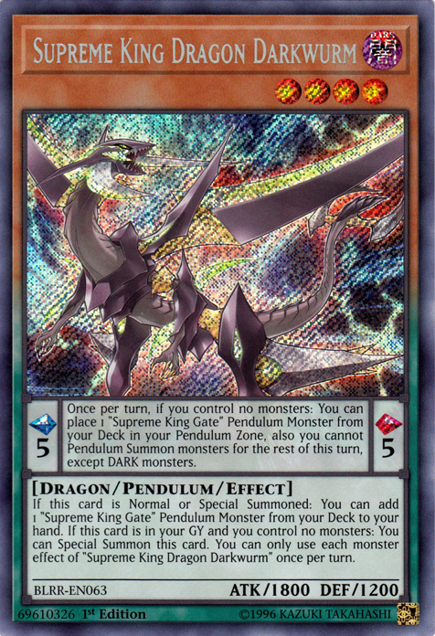 Supreme King Dragon Darkwurm [BLRR-EN063] Secret Rare 