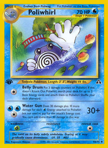 Poliwhirl (44/75) [Neo Discovery 1st Edition] 