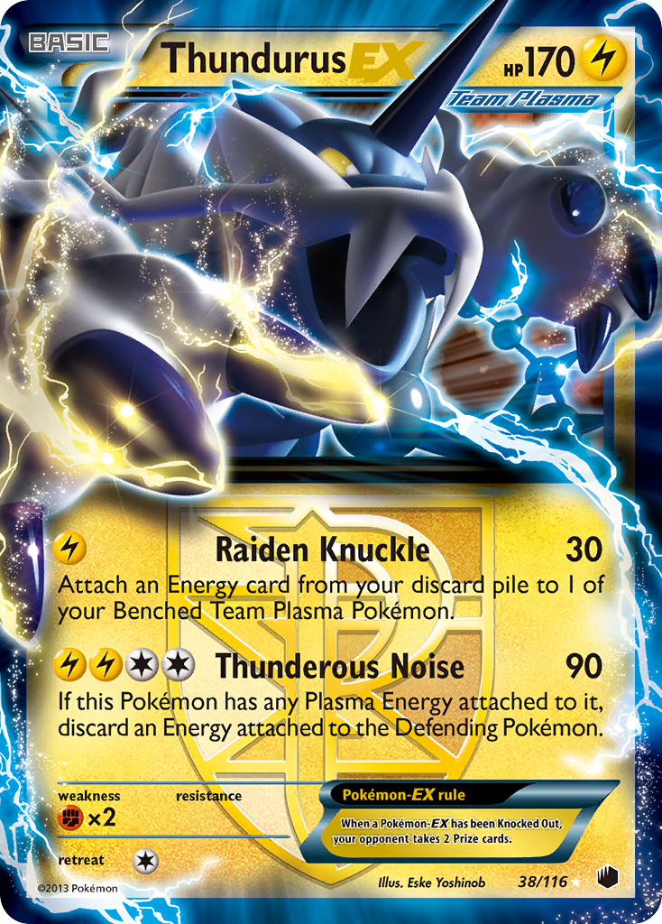 Thundurus EX (38/116) [Black &amp; White: Plasma Freeze] 