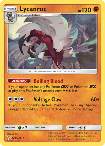 Lycanroc (124/236) [Sun &amp; Moon: Cosmic Eclipse] 