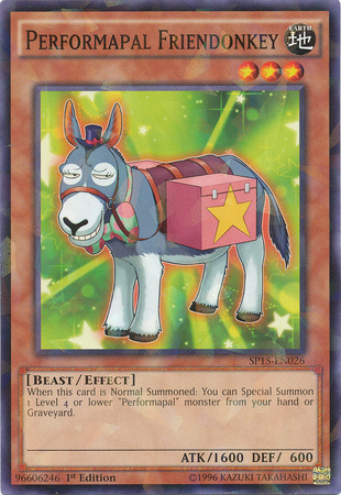Performapal Friendonkey [SP15-EN026] Shatterfoil Rare 