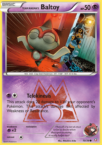 Team Magma's Baltoy (10/34) [XY: Double Crisis] 