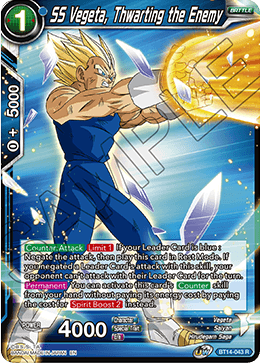 SS Vegeta, Thwarting the Enemy (BT14-043) [Cross Spirits] 