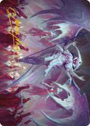 Atraxa, Grand Unifier Art Card (Gold-Stamped Signature) [Phyrexia: All Will Be One Art Series] 
