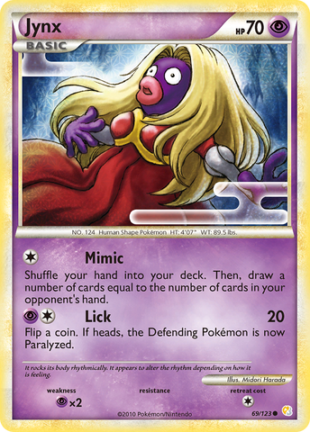 Jynx (69/123) [HeartGold &amp; SoulSilver: Base Set] 