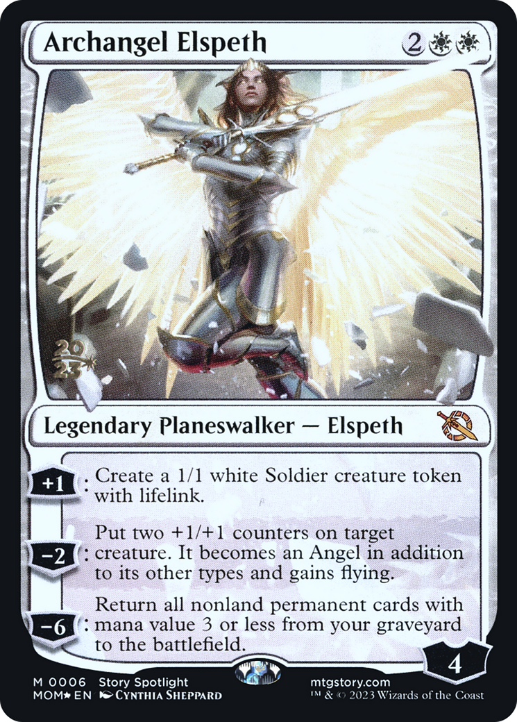 Archangel Elspeth [March of the Machine Prerelease Promos] 