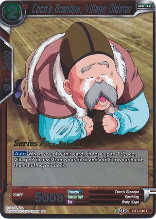 Coco's Grandpa, Village Oldster (BT7-016_PR) [Assault of the Saiyans Prerelease Promos] 