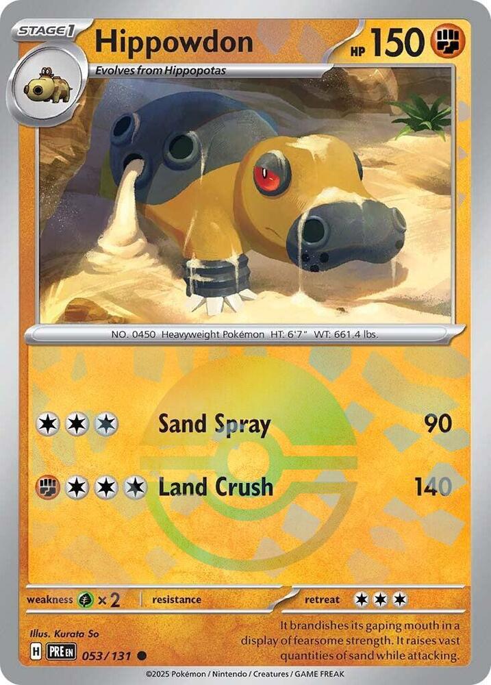 Hippowdon (053/131) (Poke Ball Pattern) [Scarlet &amp; Violet: Prismatic Evolutions] 