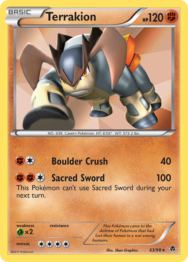 Terrakion (63/98) [Black &amp; White: Emerging Powers] 