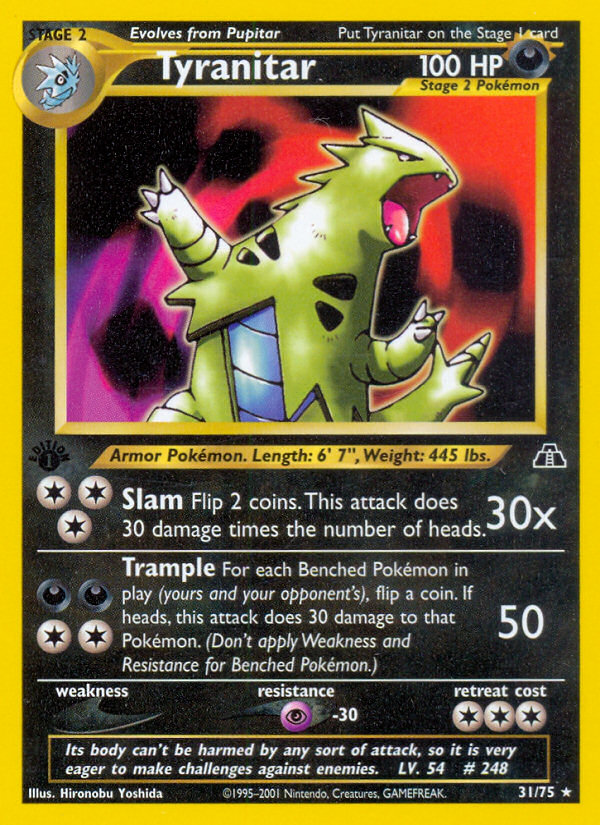 Tyranitar (31/75) [Neo Discovery 1st Edition] 