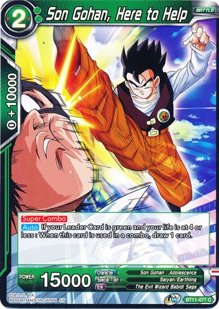 Son Gohan, Here to Help (BT11-077) [Vermilion Bloodline] 